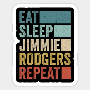 Funny Eat Sleep Jimmie Rodgers Repeat Retro Vintage Sticker